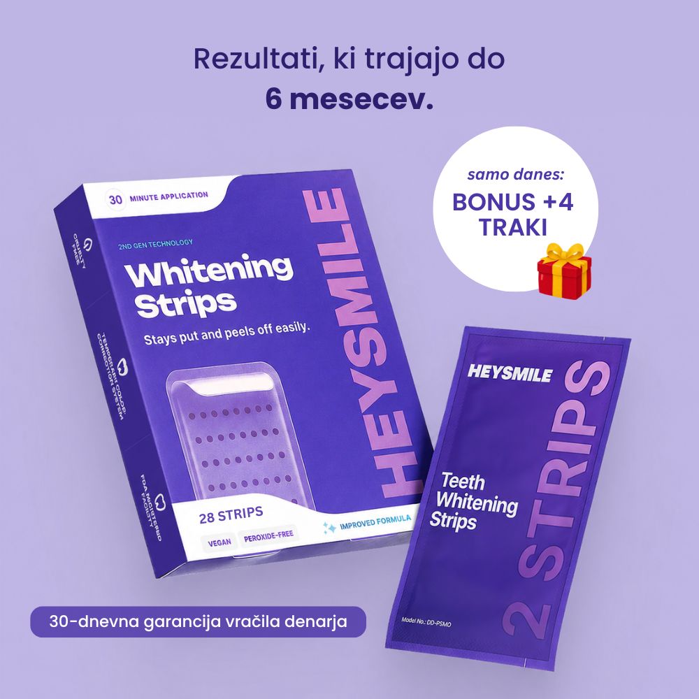 Vijolčni Belilni Traki za Občutljive Zobe