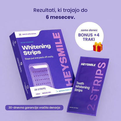 Vijolčni Belilni Traki za Občutljive Zobe