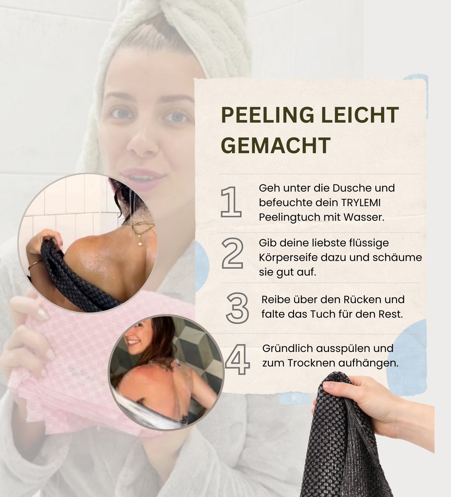 Trylemi Japanisches Peelingtuch