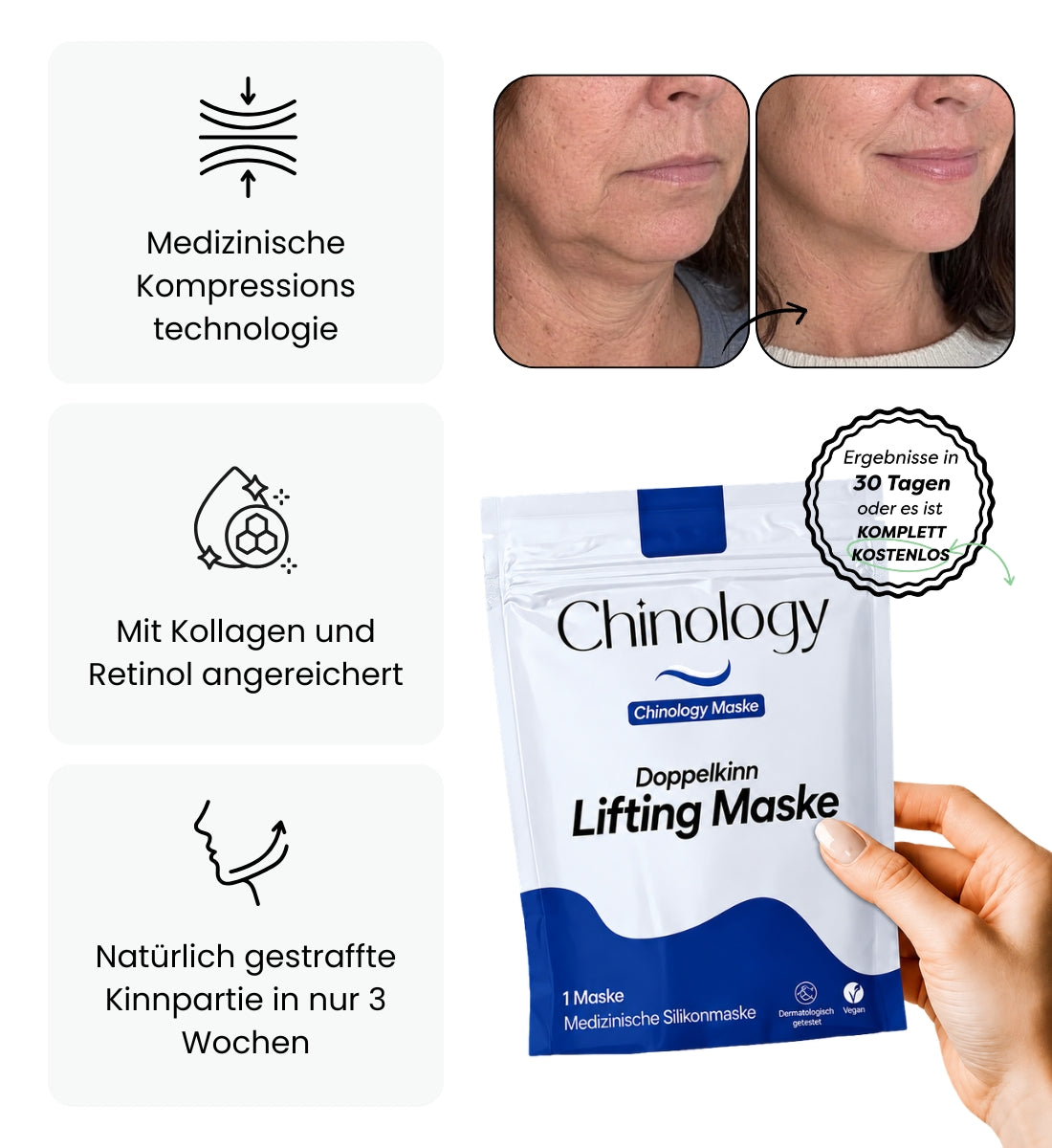 Chinology™ Lifting-Maske
