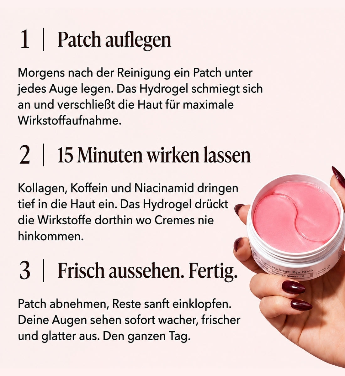 Peptid-Kollagen Hydrogel-Augenpads